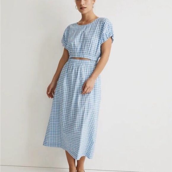 Madewell Dresses & Skirts - Madewell Pull-On Dress Set in Gingham Check Large